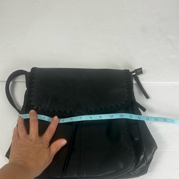 The Sak Black Leather Ventura Embroidery Convertible Backpack Crossbody - Picture 9 of 15